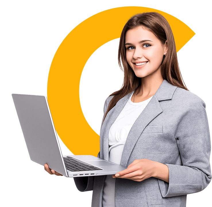 Professional working on a laptop